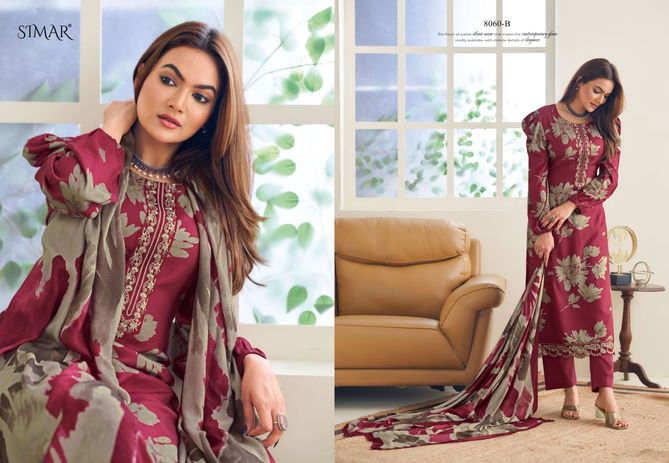 Heeriya By Glossy Embroidery Printed Pashmina Dress Material Wholesalers In Delhi	